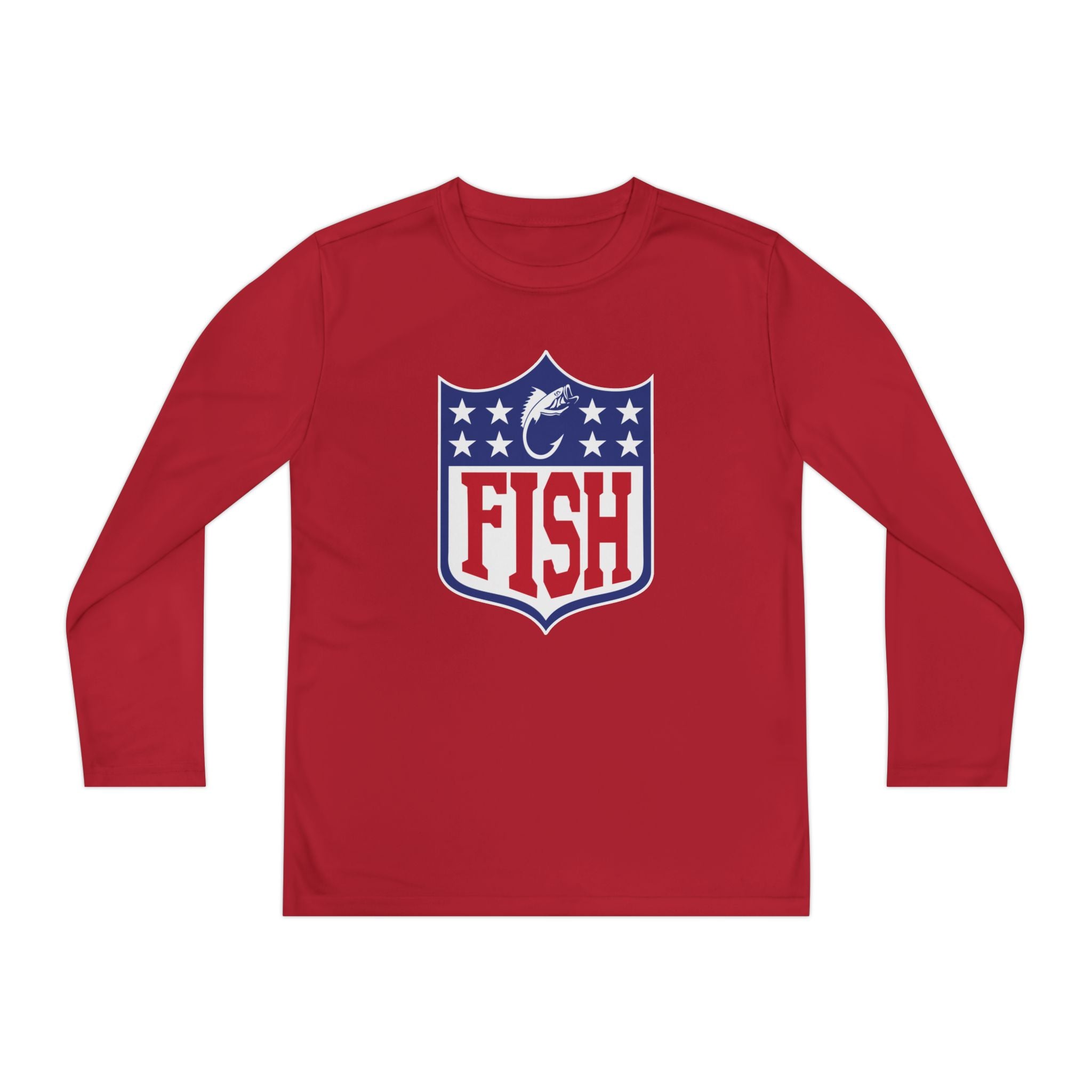 Football Fishing Youth Performance Long Sleeve Shirt