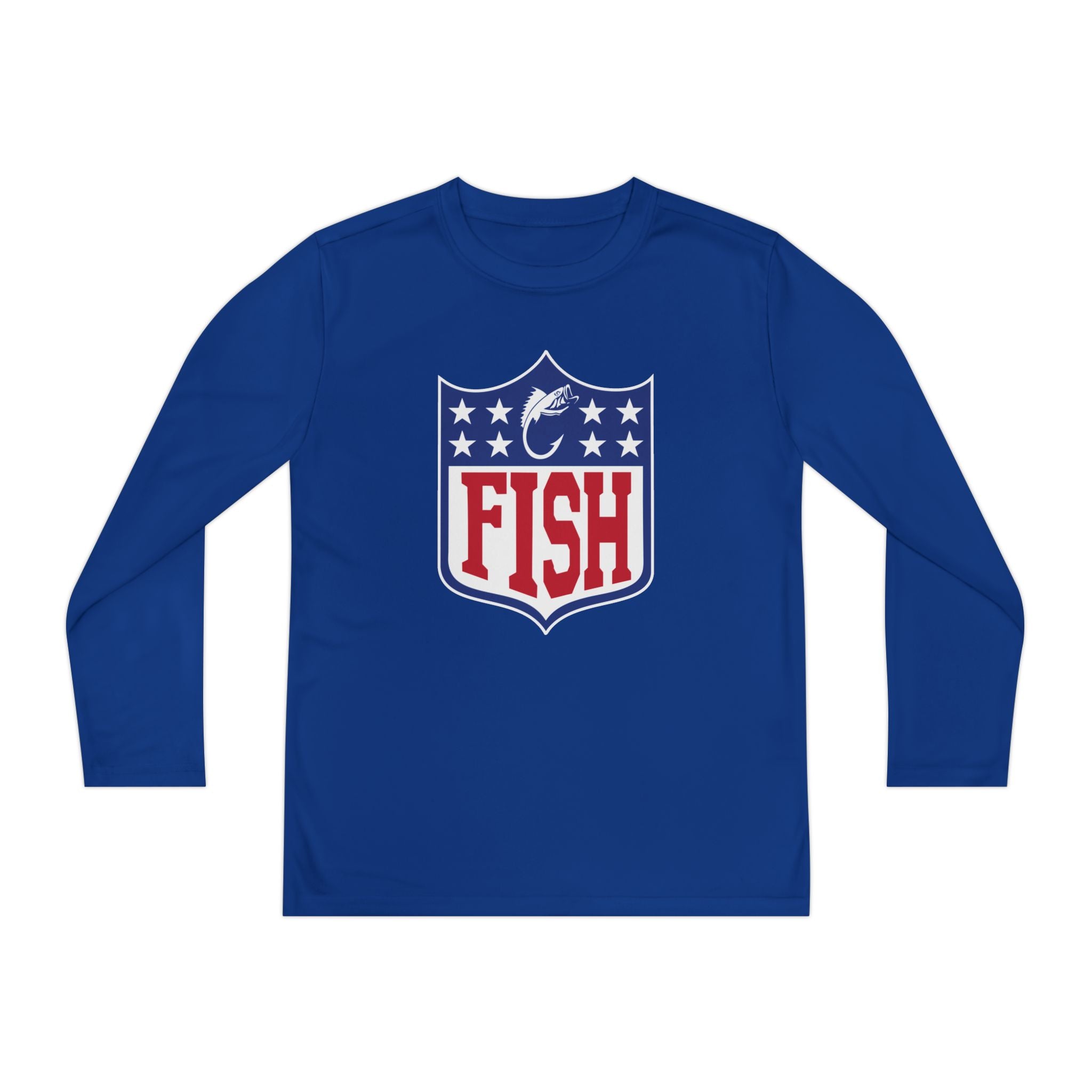 Football Fishing Youth Performance Long Sleeve Shirt