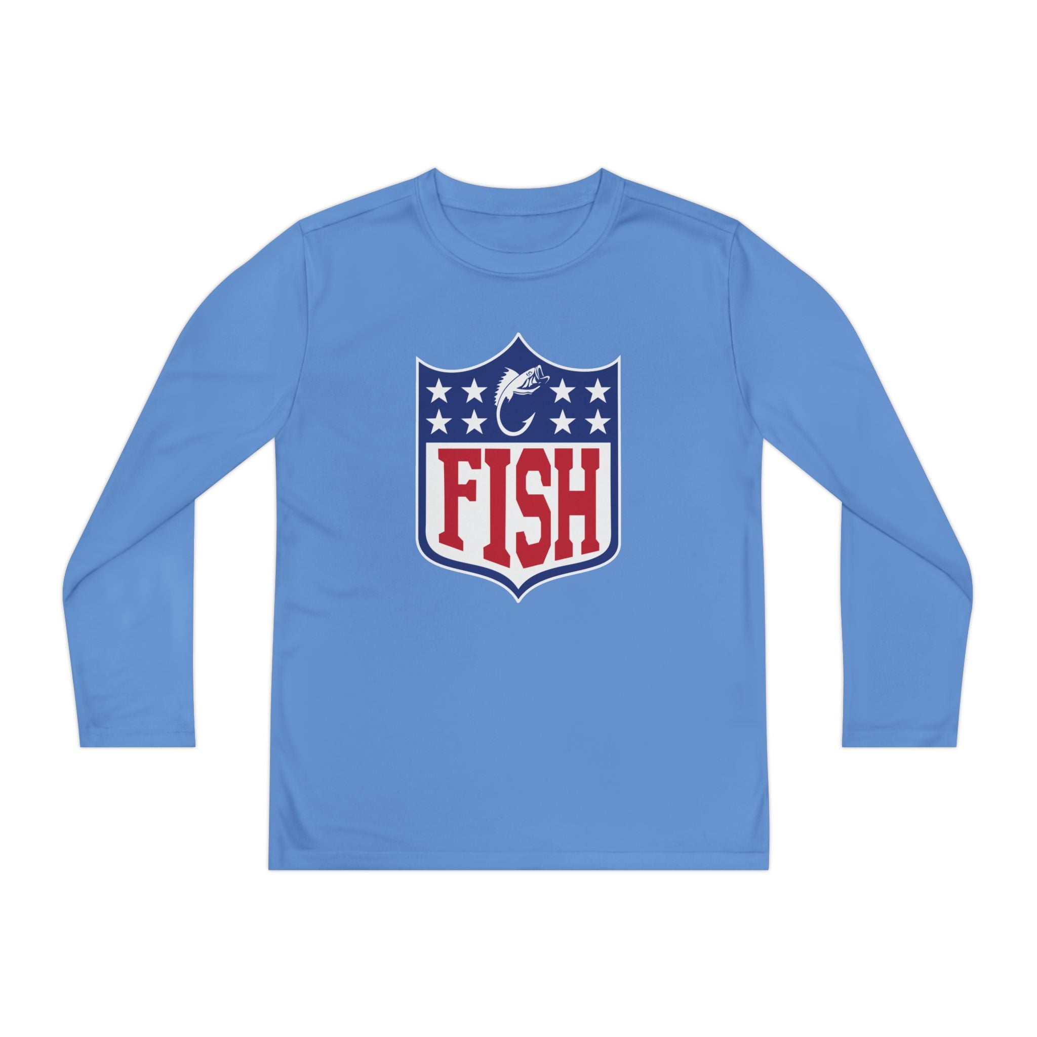 Football Fishing Youth Performance Long Sleeve Shirt