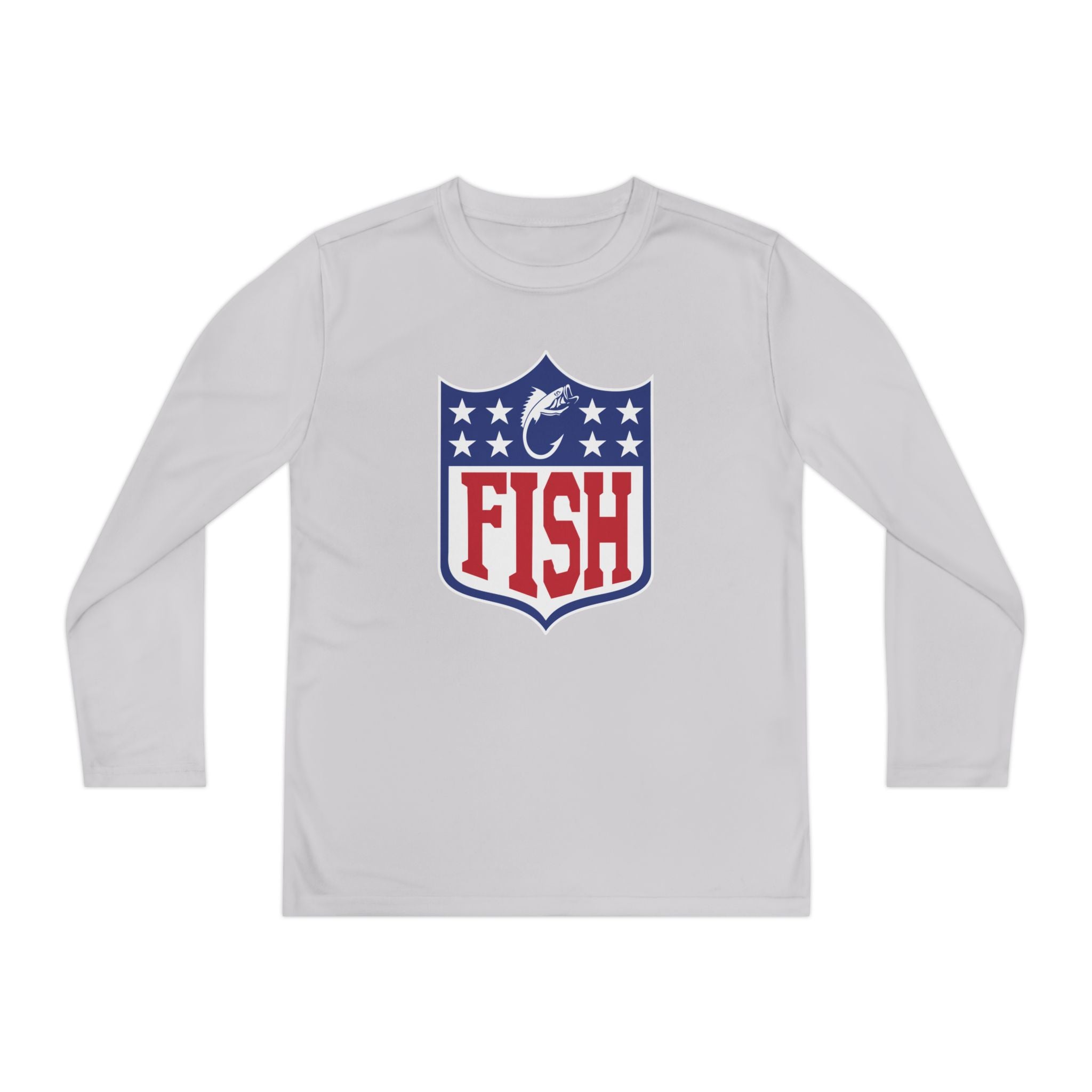 Football Fishing Youth Performance Long Sleeve Shirt