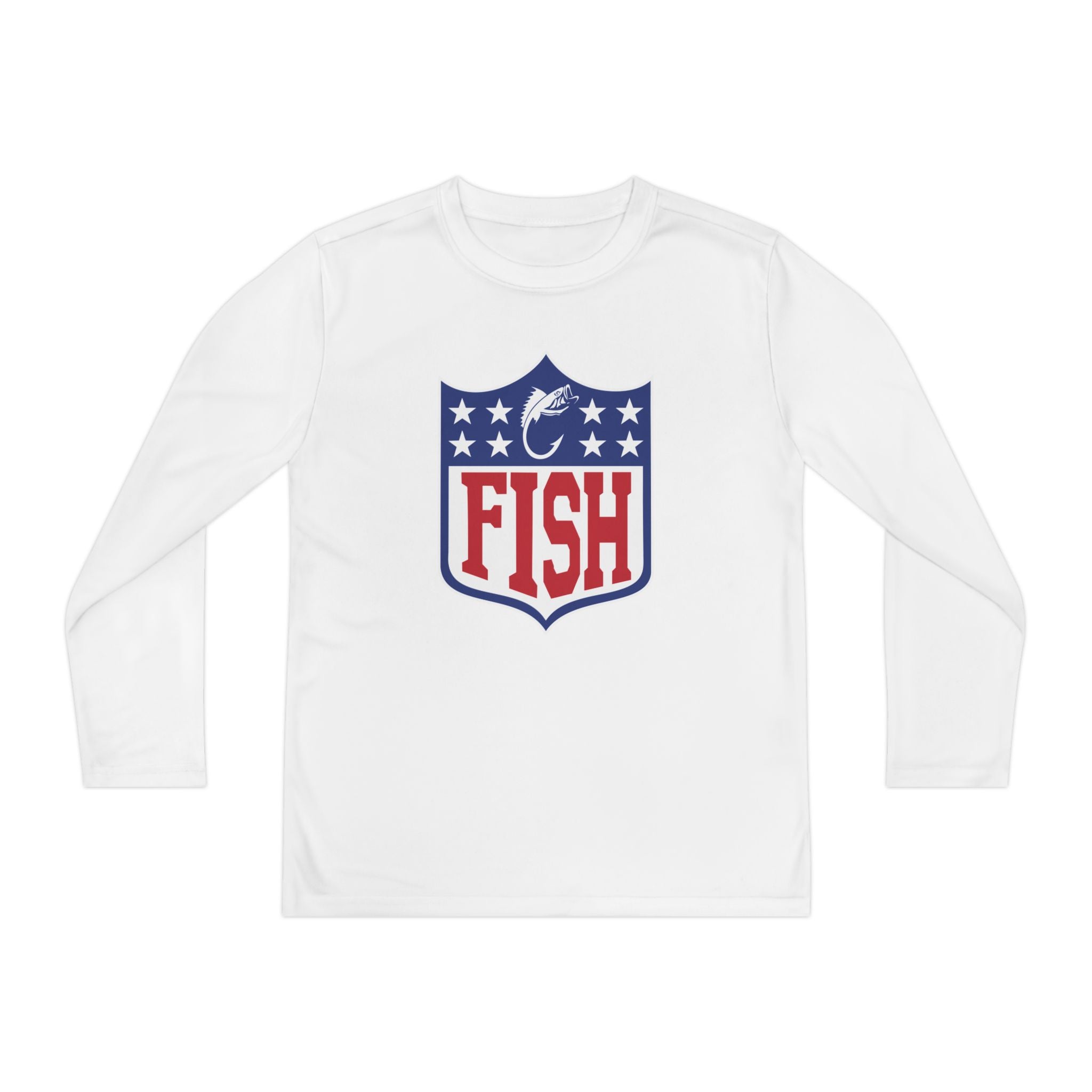 Football Fishing Youth Performance Long Sleeve Shirt