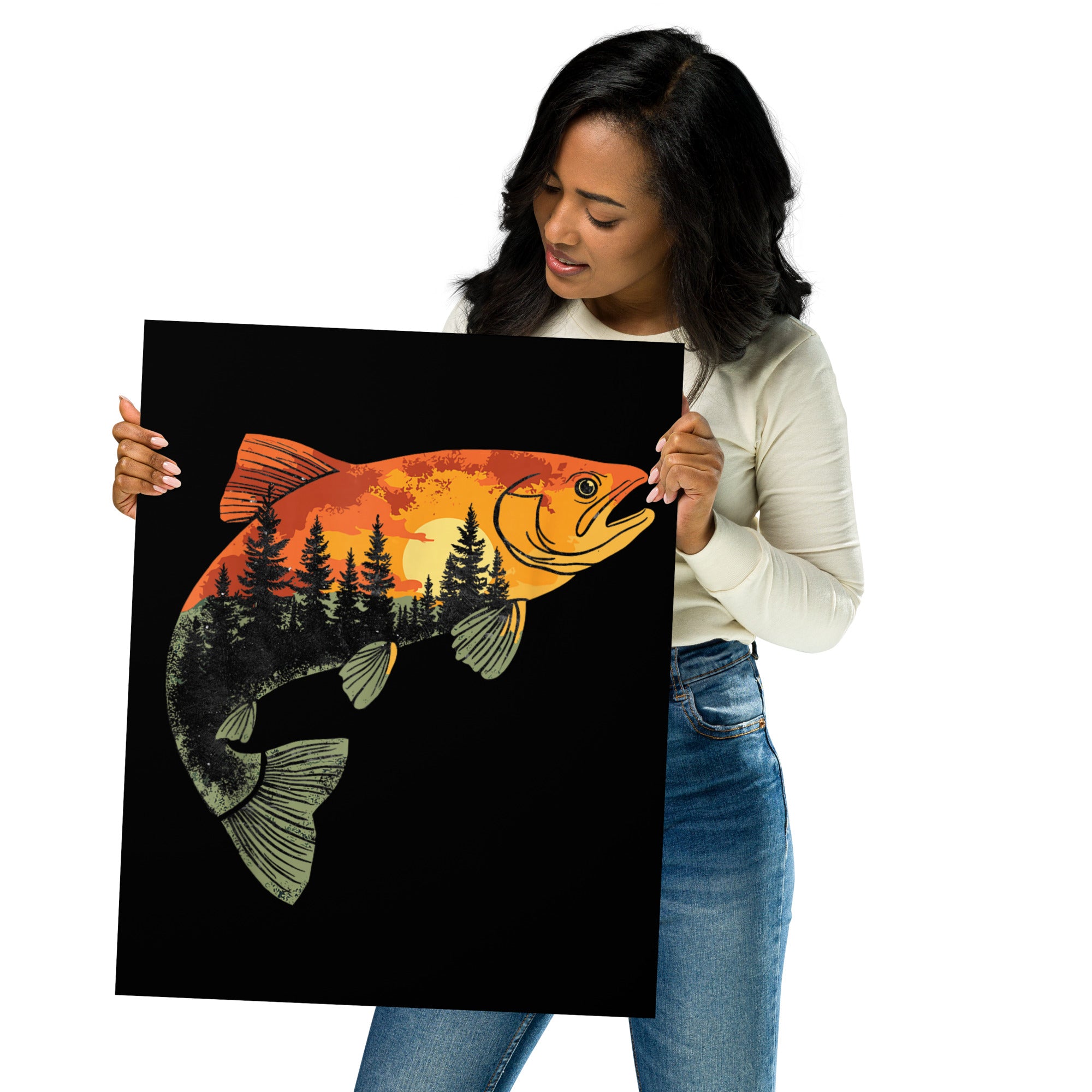 Trout Outdoors Fishing Poster