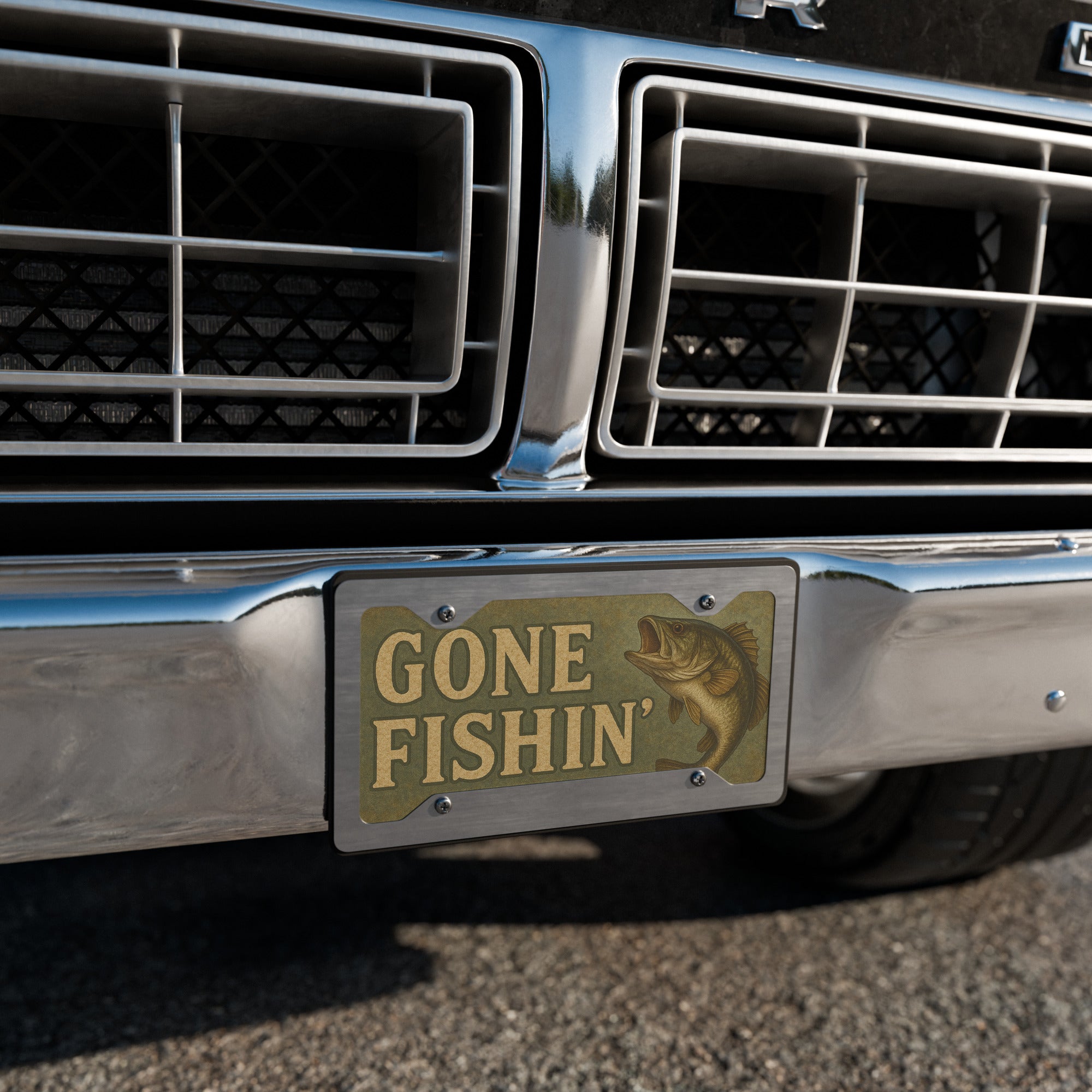 Gone Fishin' Vanity License Plate