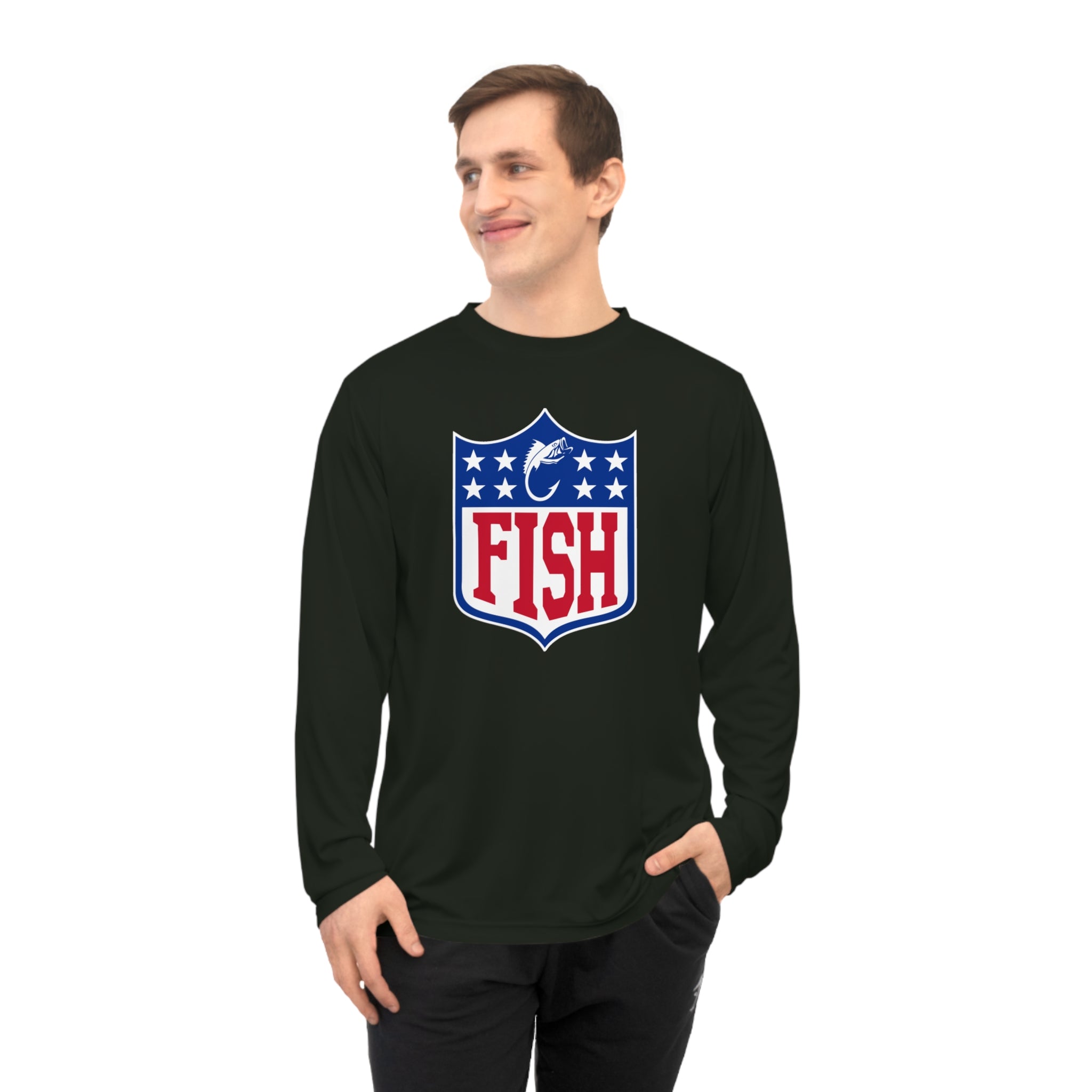 Football Fishing Performance Long Sleeve Shirt
