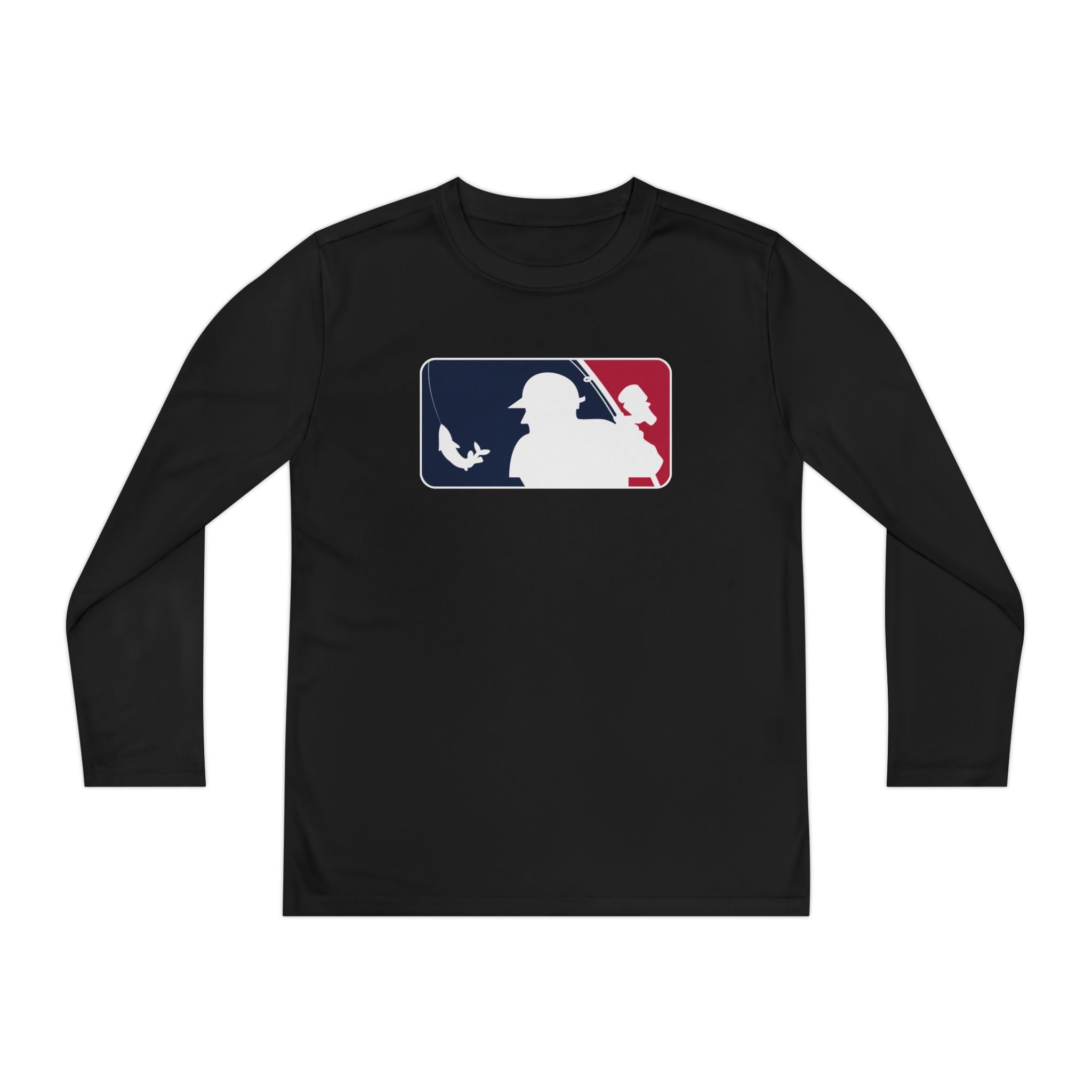 Baseball Fishing Youth Performance Long Sleeve Shirt