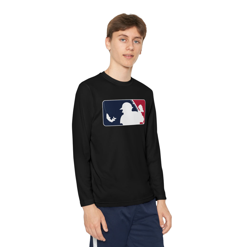 Baseball Fishing Youth Performance Long Sleeve Shirt