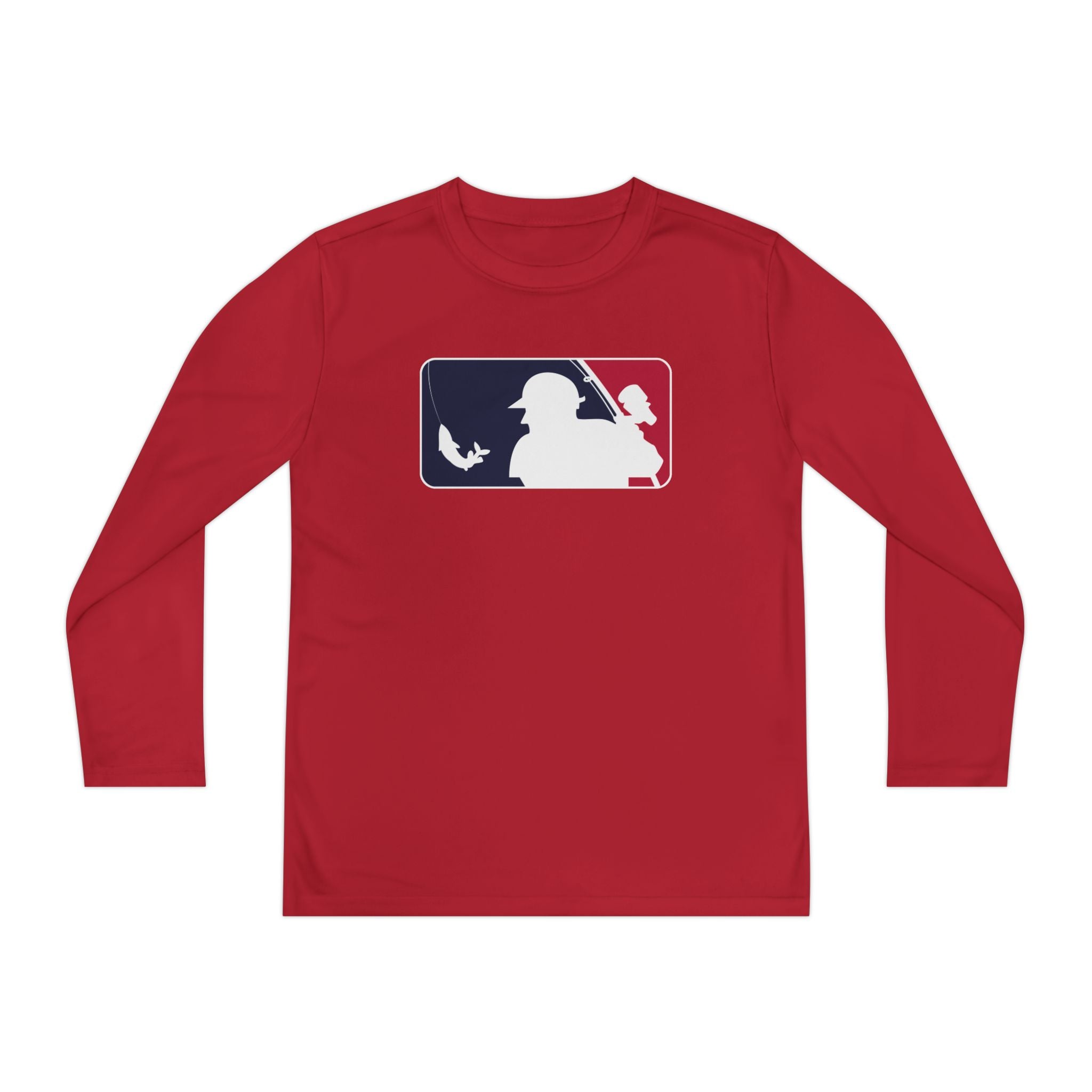 Baseball Fishing Youth Performance Long Sleeve Shirt
