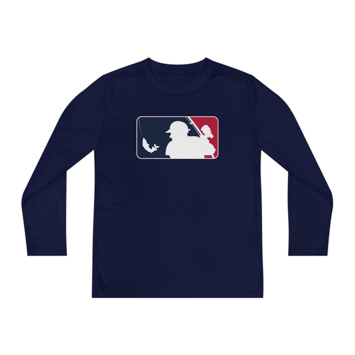 Baseball Fishing Youth Performance Long Sleeve Shirt