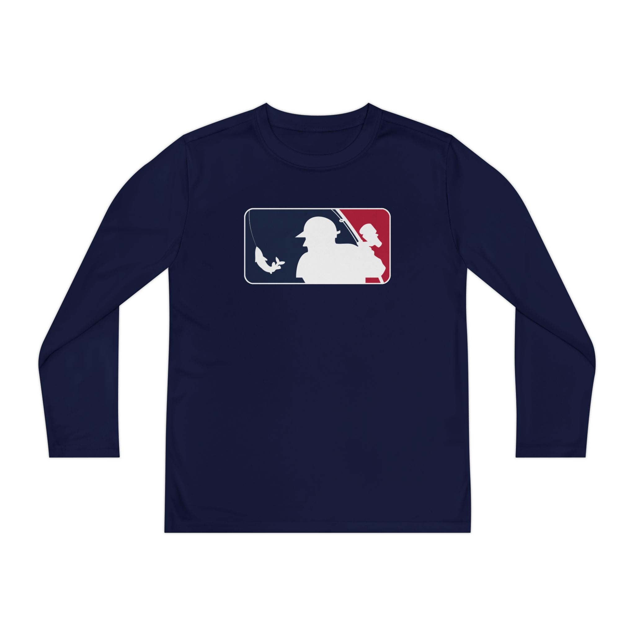 Baseball Fishing Youth Performance Long Sleeve Shirt