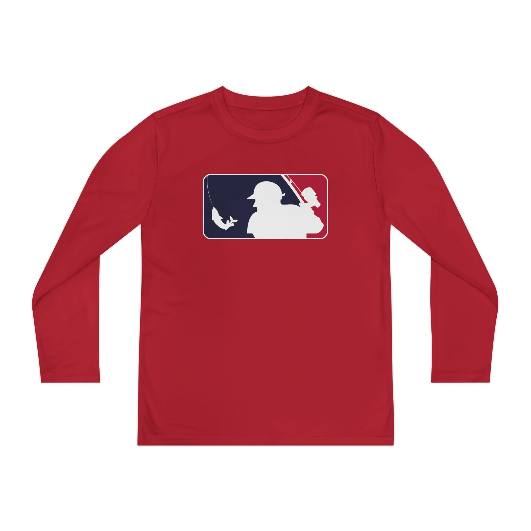 Baseball Fishing Youth Performance Long Sleeve Shirt