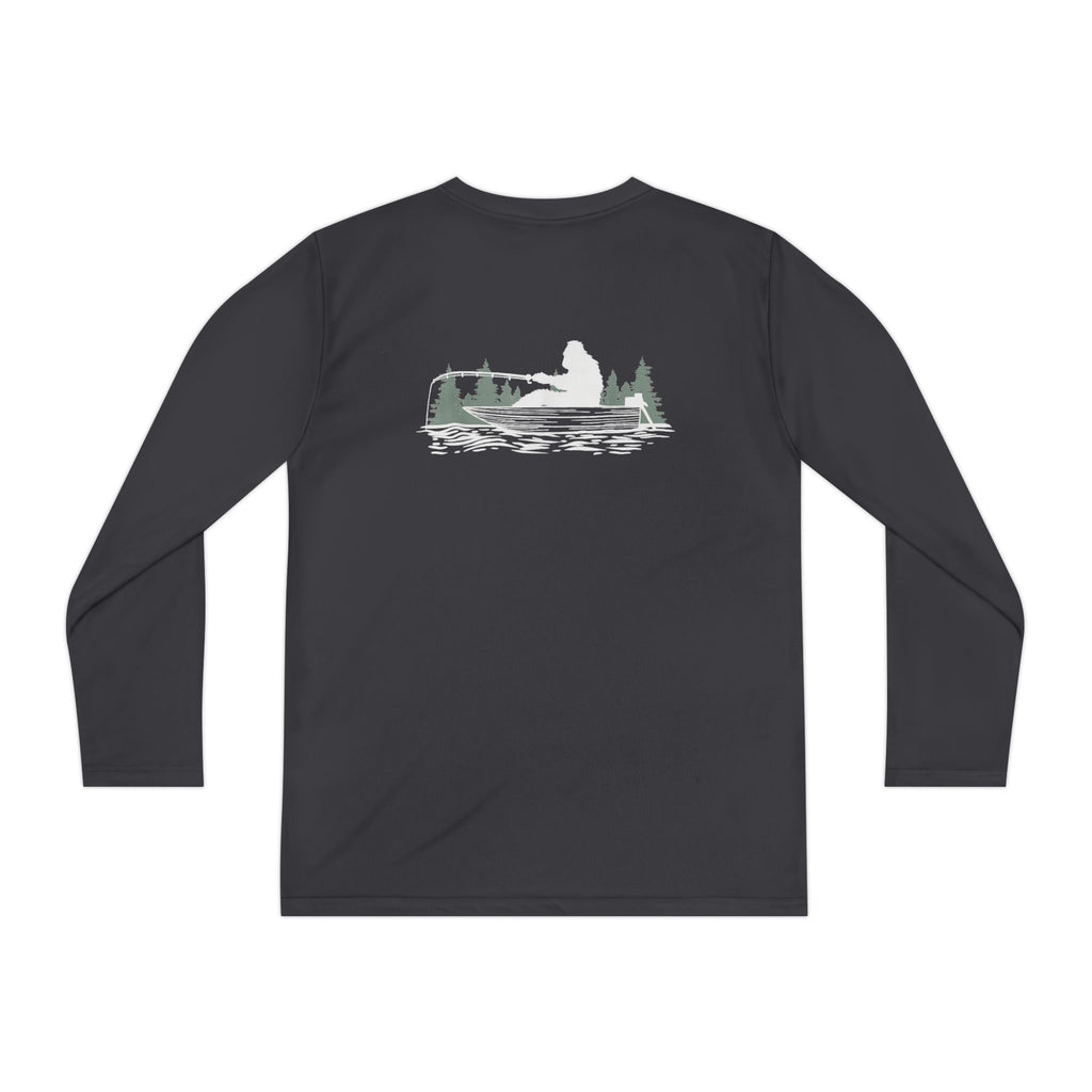 Bigfoot Fishing Youth Performance Long Sleeve Shirt