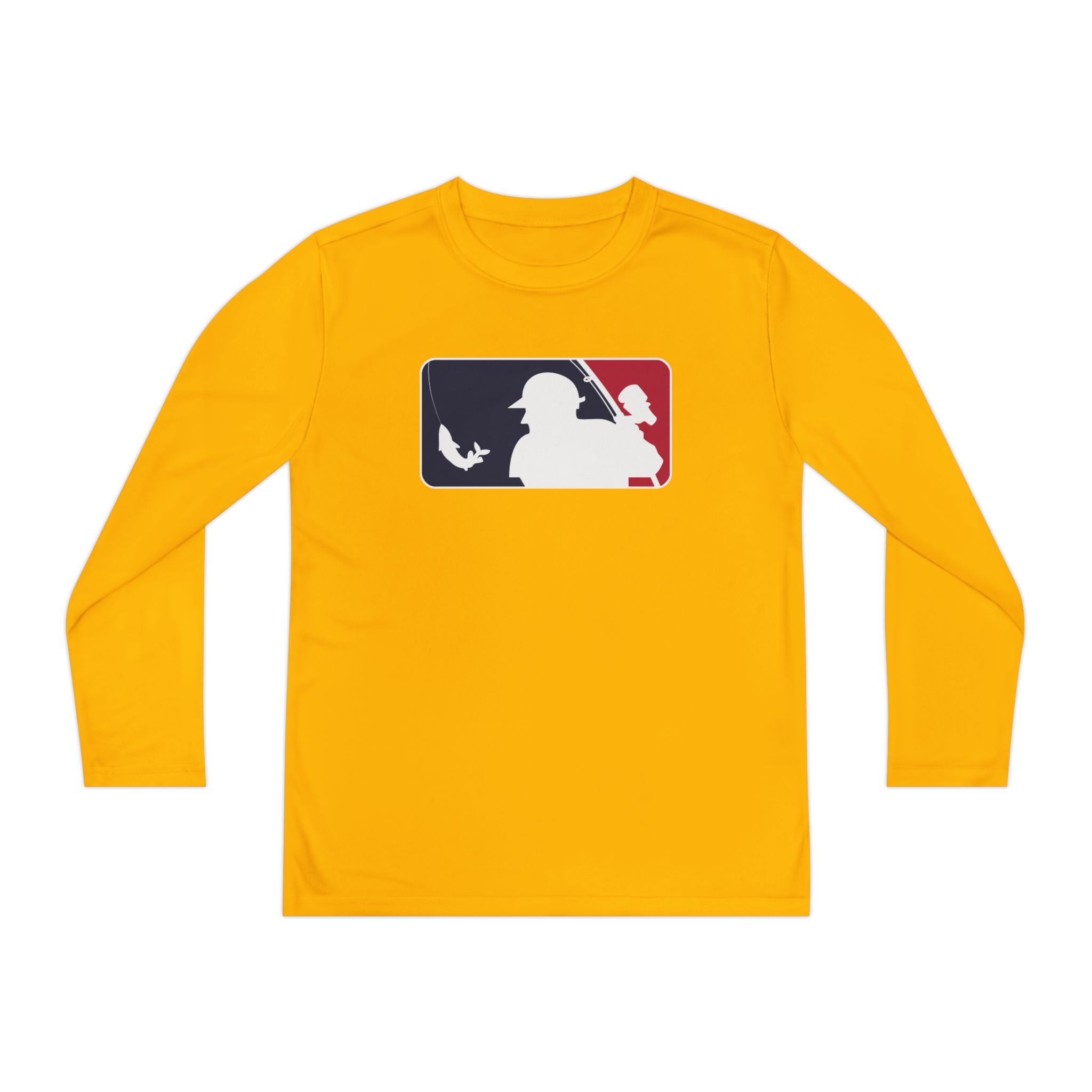 Baseball Fishing Youth Performance Long Sleeve Shirt