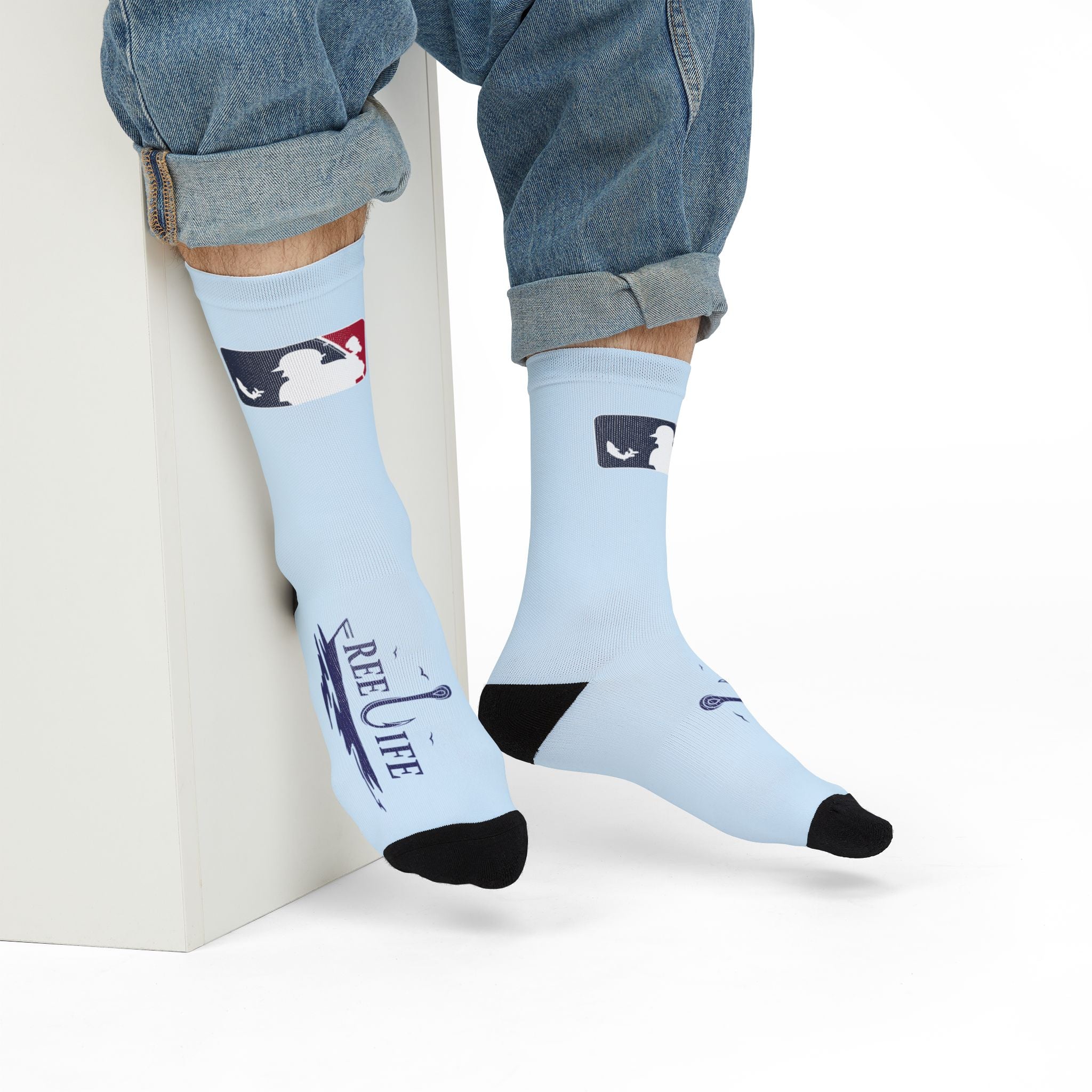 Baseball Fishing Crew Socks