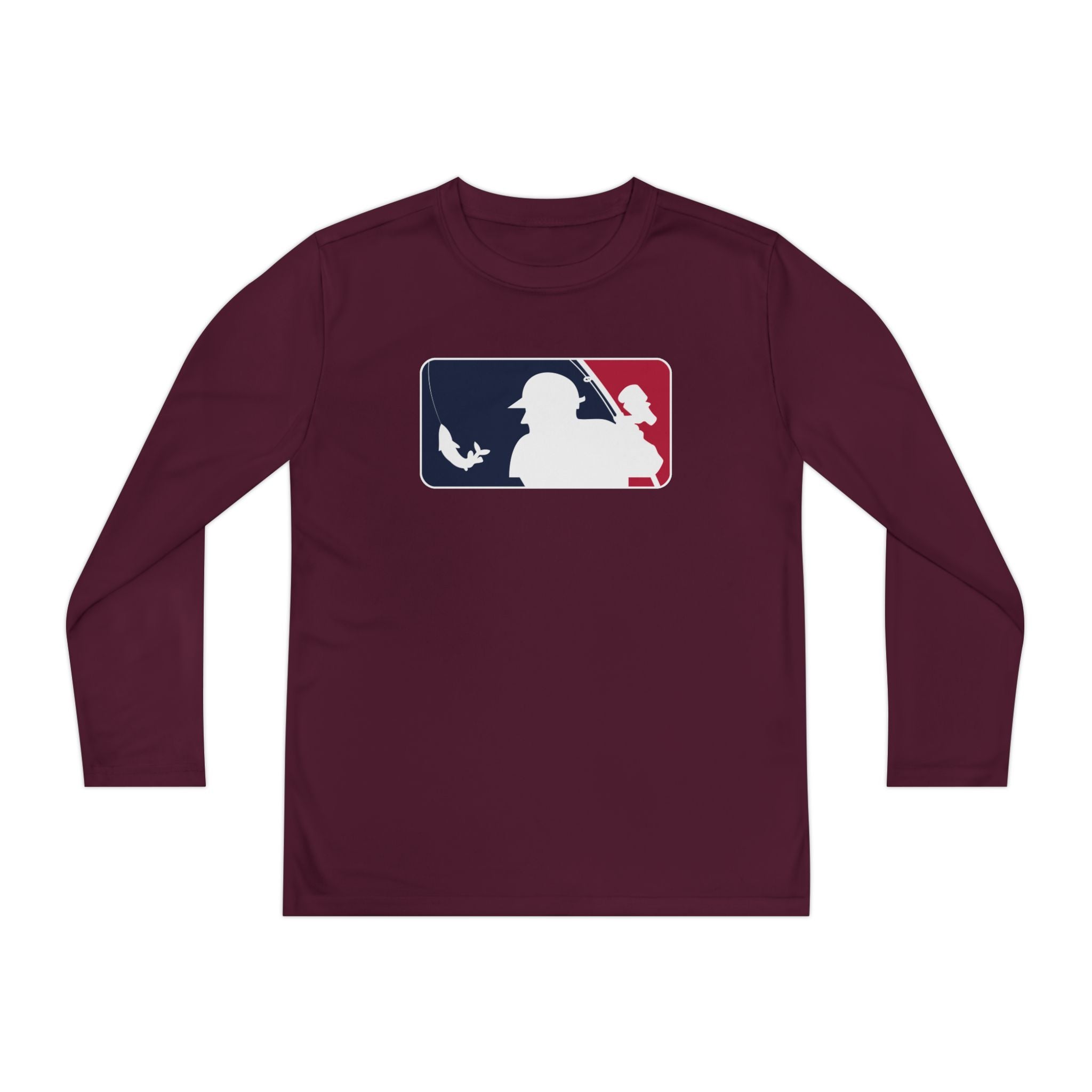 Baseball Fishing Youth Performance Long Sleeve Shirt