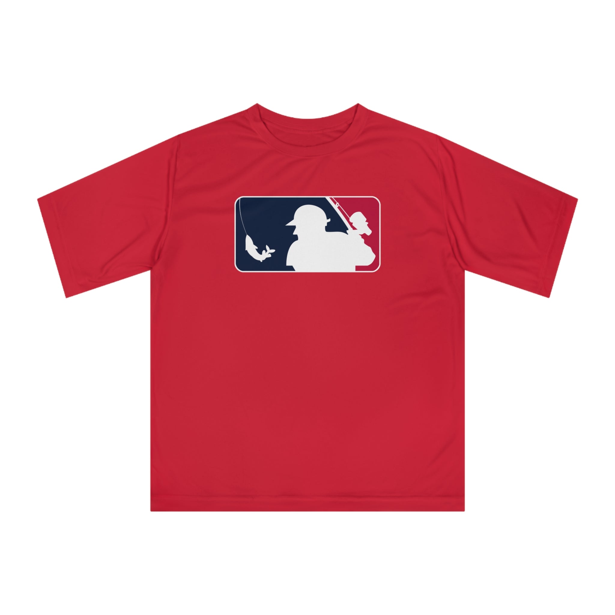Red baseball fishing Performance T-shirt