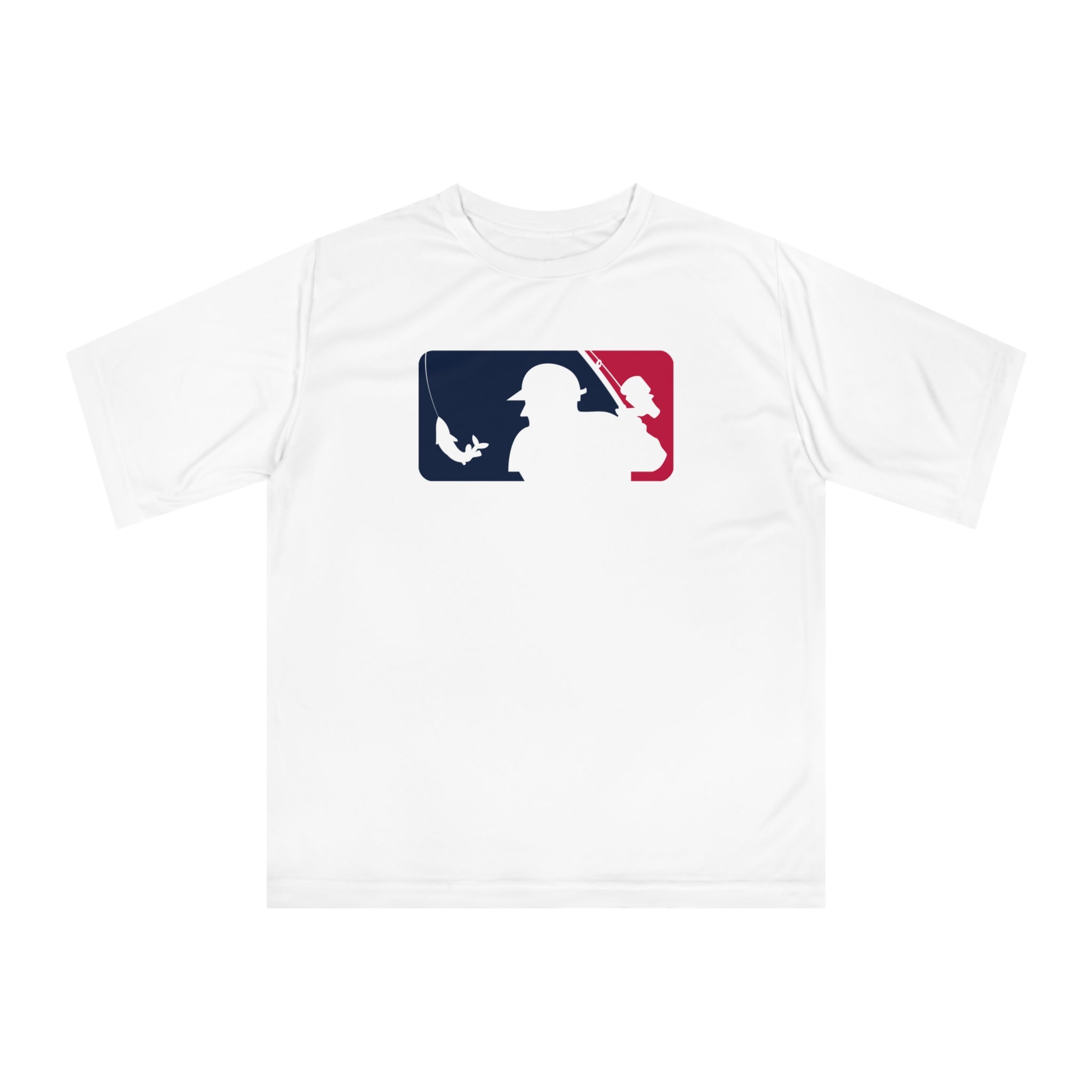 White baseball fishing Performance T-shirt