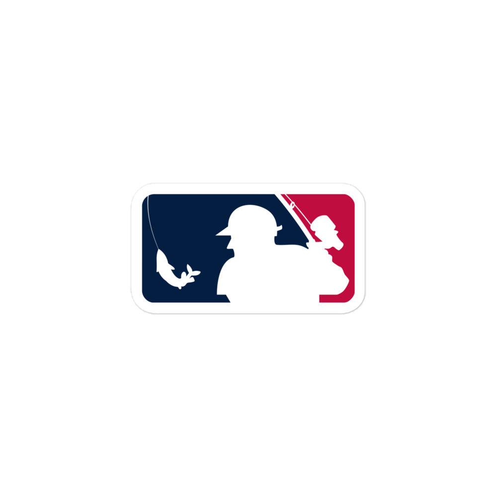 3x3 inch baseball fishing vinyl sticker with mlb fishing logo