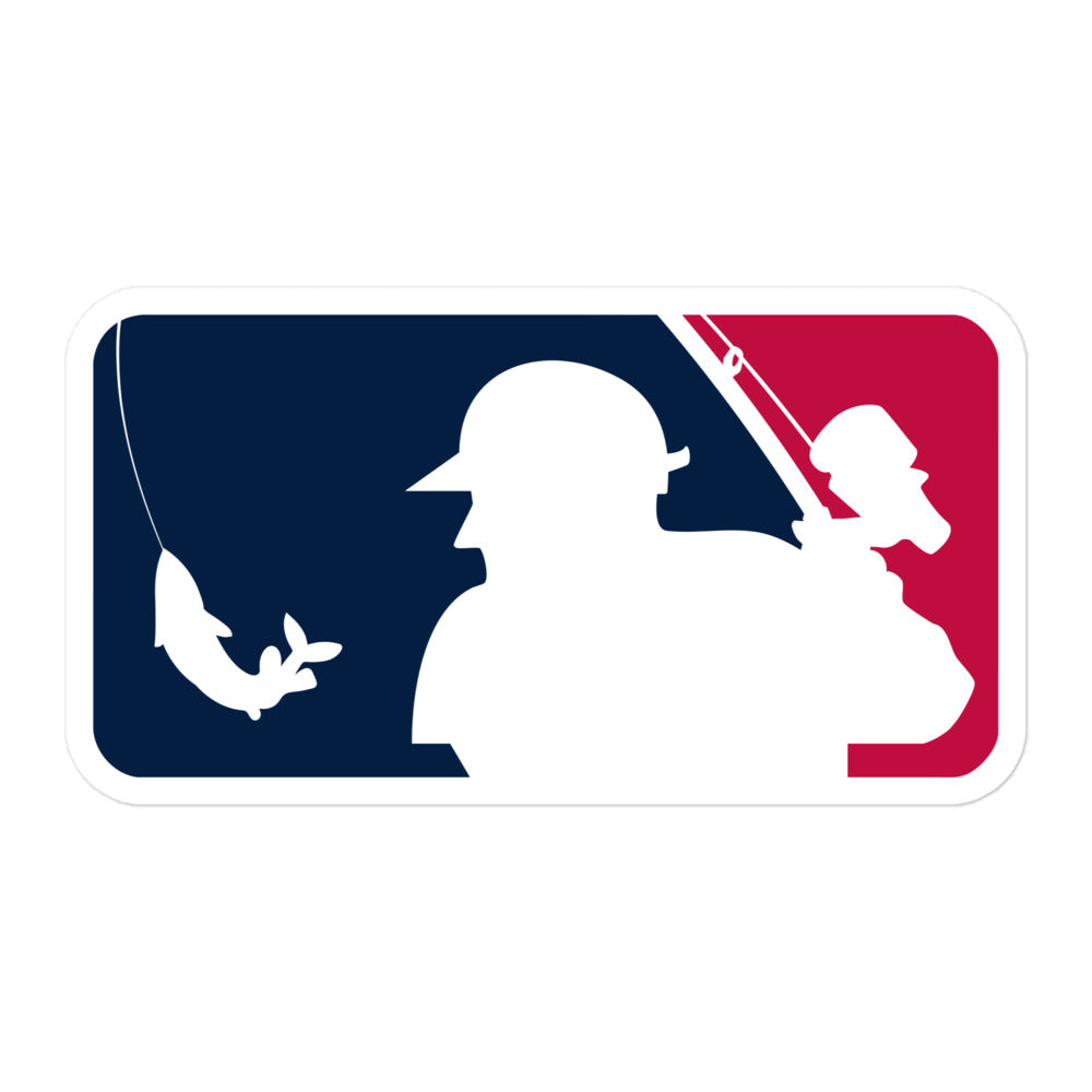 5.5x5.5 inch fishing baseball vinyl decal - unique gift for baseball fans