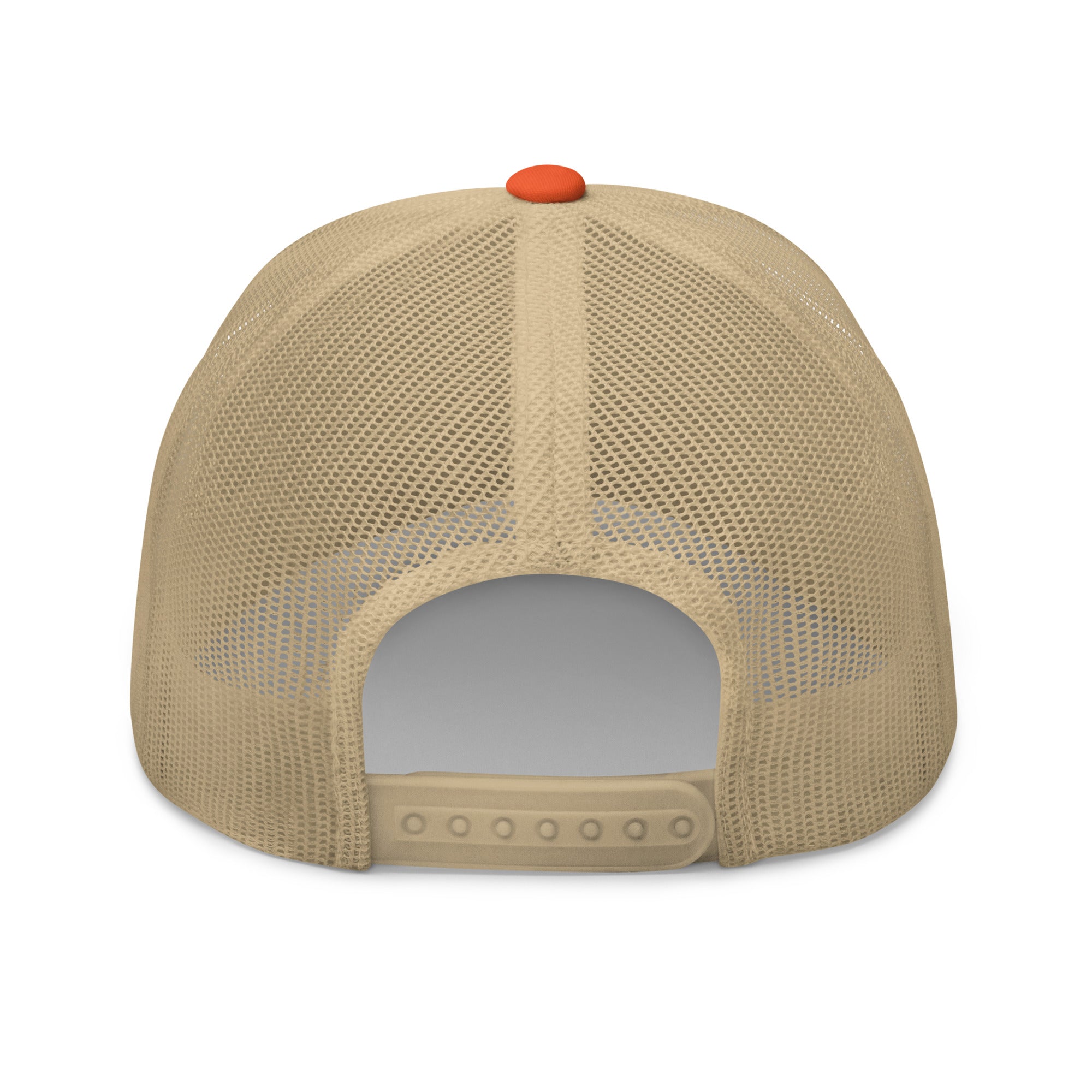 Back mesh panel rustic orange khaki fly fishing cap adjustable fit