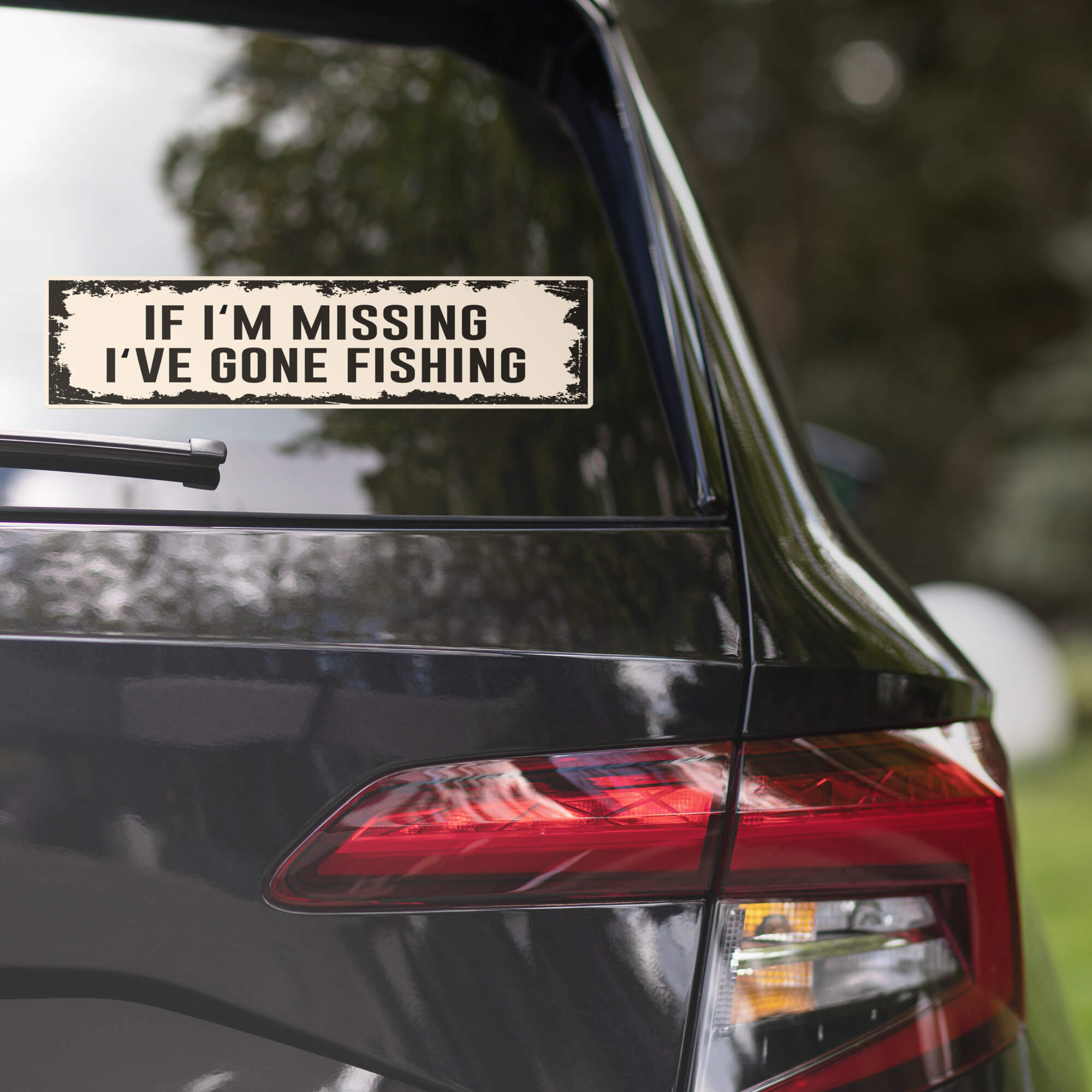 If I'm Missing I've Gone Fishing Bumper Sticker
