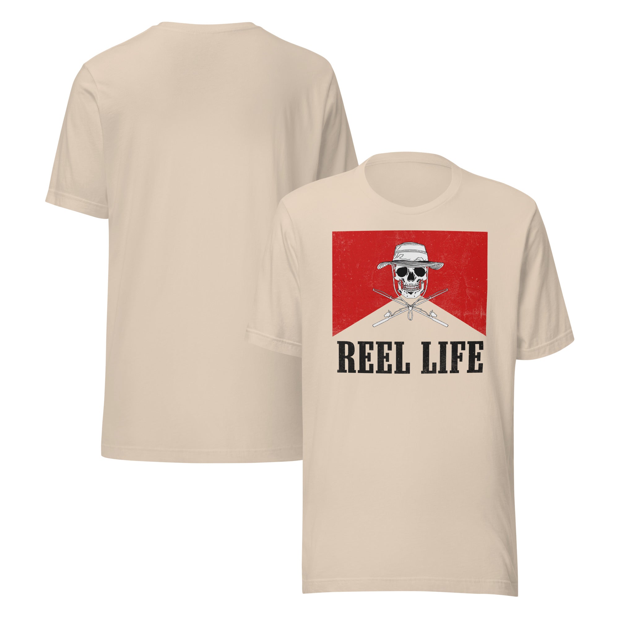 Soft Cream Reel Life Western T-shirt with vintage country fishing graphic