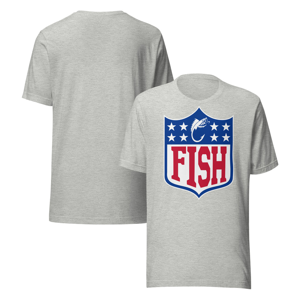 heather Gray Football fishing Shirt for football dads