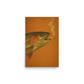 Vintage Rainbow Trout Smoking a Cigarette Poster